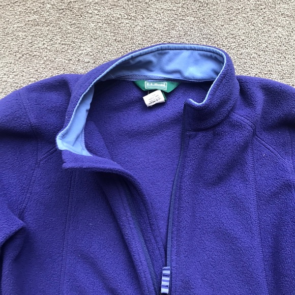 L.L. BEAN JACKET PURPLE FULL ZIP FLEECE SIZE LARGE - Picture 2 of 7
